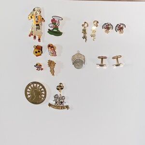 Shriners Mason Eastern Star Misc Items Lot Earrings Cuff Links Pin Magnets
